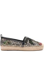 Tory Burch espadrilles à motif monogrammé brodé - Bleu - thumbnail