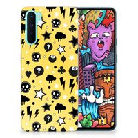 Silicone Back Case OnePlus Nord Punk Geel - thumbnail