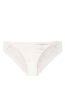 Calvin Klein string à fleurs en dentelle - Blanc