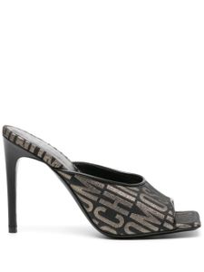 Moschino mules à logo en jacquard 110 mm - Noir