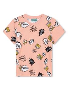 Kenzo Kids t-shirt en coton à imprimé graphique - Tons neutres