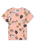 Kenzo Kids t-shirt en coton à imprimé graphique - Tons neutres