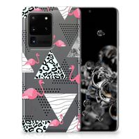 Samsung Galaxy S20 Ultra TPU Hoesje Flamingo Triangle - thumbnail