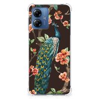 Motorola Moto G14 Case Anti-shock Pauw met Bloemen