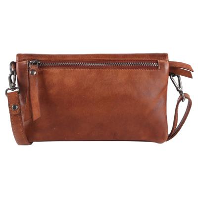 Genicci Schoudertasje / Portemonnee Cher Cognac
