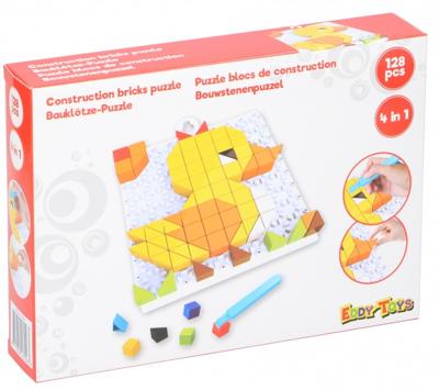 Eddy toys mozaïekpuzzel Eend junior rood 128 delig Eddy toys mozaïekpuzzel Eend junior rood 128 delig