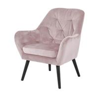 Lisomme velvet Arian fauteuil - Oud roze