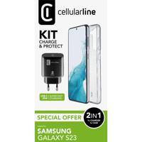 Cellularline Backcover Samsung Galaxy S23 Transparant, Zwart - thumbnail