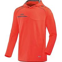 JAKO Heren sweatjack met capuchon Prestige, vlame/steengrijs, XXL, 8858