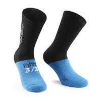 Assos Ultraz EVO winter fietssokken zwart/blauw unisex I - thumbnail