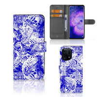 Telefoonhoesje met Naam OPPO Find X5 Angel Skull Blauw - thumbnail