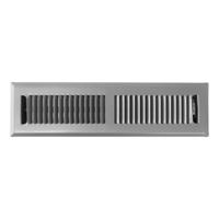 Vloerrooster Verstelbaar Met Vaste Schoepen - Gatmaat 305 X 57mm - Staal - Grijs Ral9006