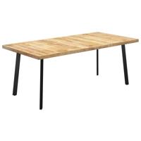 vidaXL Eettafel met V-vormige poten 200x100x77 cm massief mangohout