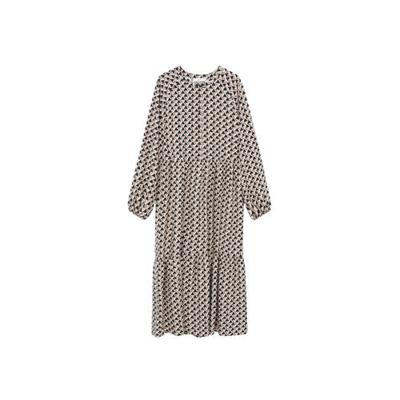 Mango blousejurk met volant bruin