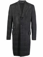 Versace Pre-Owned manteau boutonné à carreaux (années 2000) - Noir