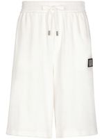 Dolce & Gabbana logo-plaque cotton track shorts - Blanc - thumbnail