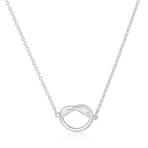 LGT Jewels Dames ketting Love Heart Knot Zilverkleurig