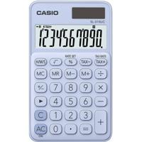 Casio SL-310UC-LB Zakrekenmachine Lichtblauw Aantal displayposities: 10 werkt op zonne-energie, werkt op batterijen (b x h x d) 70 x 8 x 118 mm - thumbnail