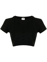 CHANEL Pre-Owned t-shirt crop à logo brodé - Noir