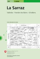 Wandelkaart - Topografische kaart 251 La Sarraz | Swisstopo - thumbnail