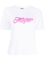 MSGM t-shirt en coton à logo imprimé - Blanc - thumbnail