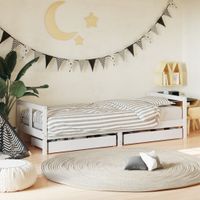 Kinderbedframe met lades 80x200 cm massief grenenhout - thumbnail