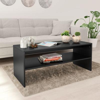 vidaXL Salontafel 100x40x40 cm spaanplaat zwart vidaXL Salontafel 100x40x40 cm spaanplaat zwart