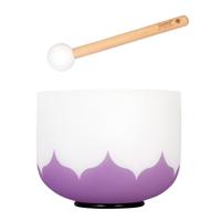 Sela 8" Crystal Singing Bowl Lotus 440 Hz B Violet (Crown) klankschaal