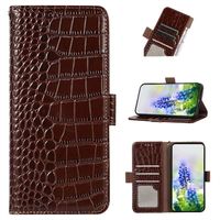 Crocodile Series OnePlus Nord CE 3 Lite/N30 Wallet Leren Hoesje met RFID - Braun