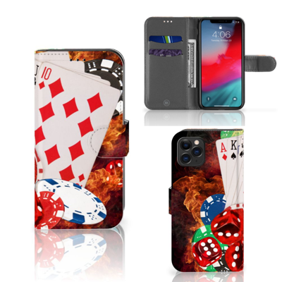 Apple iPhone 11 Pro Wallet Case met Pasjes Casino Apple iPhone 11 Pro Wallet Case met Pasjes Casino