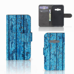 Samsung Galaxy Xcover 3 | Xcover 3 VE Book Style Case Wood Blue