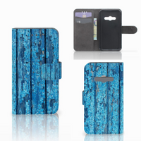 Samsung Galaxy Xcover 3 | Xcover 3 VE Book Style Case Wood Blue