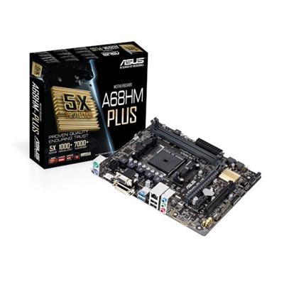 Asus A68HM-PLUS Moederbord Socket AMD FM2+ Vormfactor Micro-ATX Moederbord chipset AMD® A68H