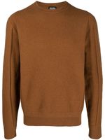 Zegna crew-neck wool-cashmere jumper - Marron