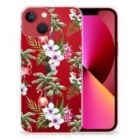 Apple iPhone 13 TPU Hoesje Flamingo Palms