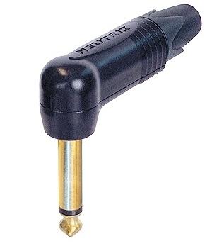 Neutrik NP2RX-B Jackplug 6,35 mm Stekker, haaks Aantal polen: 2 Mono Zwart 1 stuk(s)