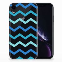 Apple iPhone Xr TPU bumper Zigzag Blauw - thumbnail