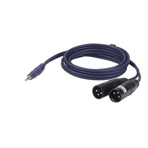 DAP FL46 verloopkabel 1x Mini-jack naar 2x XLR male 3m