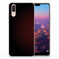 Huawei P20 TPU bumper Geruit Rood