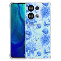 Case voor OPPO Reno8 Flowers Blue