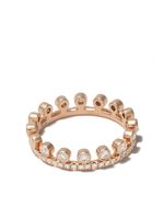 De Beers Jewellers bague Drewdrop en or rose 18ct pavée de diamants - thumbnail