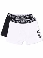 BOSS Kidswear lot de 2 boxers à bande logo - Blanc