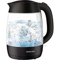 Sencor SWK 7301BK waterkoker van glas met 1,7 liter inhoud en roestvrij staal