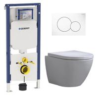 Geberit UP720 Toiletset - Inbouw WC Hangtoilet Wandcloset Rimfree - Shorty Sigma-01 Wit