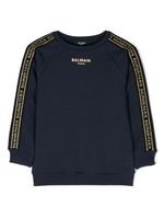 Balmain Kids sweat à logo imprimé - Bleu