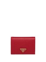 Prada portefeuille à plaque logo - Rouge