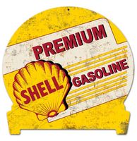 Premium Shell Gasoline Grunge Zware Metalen Bord 45 x 39,5 cm - thumbnail