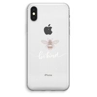 Be(e) kind: iPhone XS Max Transparant Hoesje - thumbnail