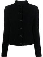 Ports 1961 cardigan nervuré à col montant - Noir