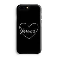 Forever heart black: Volledig Geprint iPhone 7 Plus Hoesje